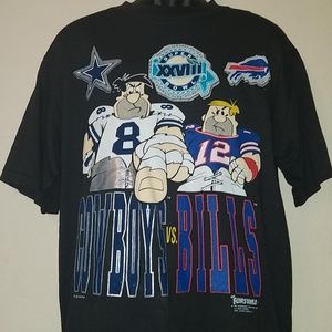 NOS Vtg 90's Cowboys vs. Bills w/Flinstones